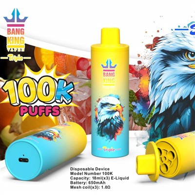 BANG KING VAPEN TRIPLE 100K: Một điếu thuốc lá E{1}}mang lại trải nghiệm gấp ...