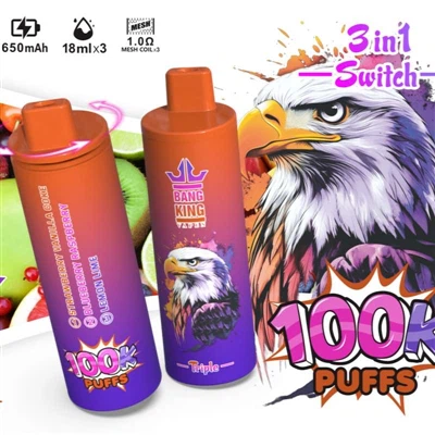 BANG KING VAPEN TRIPLE 100000: Một điếu thuốc lá điện tử, trải nghiệm gấp ba ...